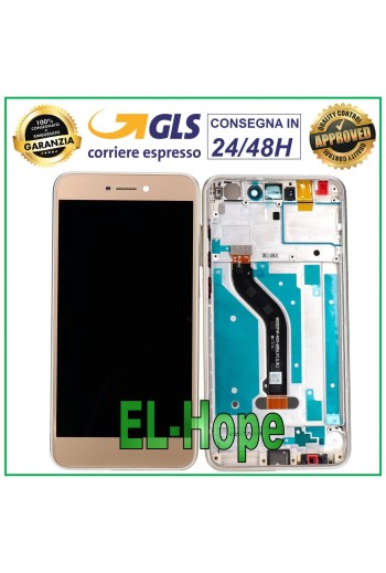 MARCO DE PANTALLA LCD PARA HUAWEI P8 LITE 2017 PRA-LA1 LX1 LX3 PANTALLA TÁCTIL CRISTAL DORADO