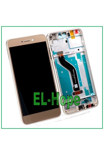 MARCO DE PANTALLA LCD PARA HUAWEI P8 LITE 2017 PRA-LA1 LX1 LX3 PANTALLA TÁCTIL CRISTAL DORADO
