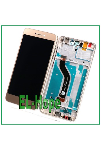 MARCO DE PANTALLA LCD PARA HUAWEI P8 LITE 2017 PRA-LA1 LX1 LX3 PANTALLA TÁCTIL CRISTAL DORADO