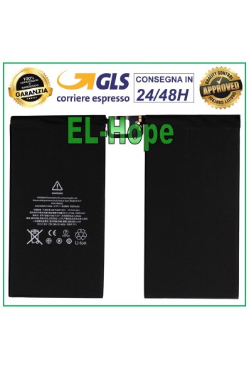 Batería de repuesto de iones de litio para Apple iPad Pro 12.9 A1577 A1584 A1652 10307 mAh