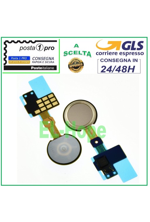 Botón Home Flat Flex Sensor de Huellas Digitales LG G5 H850 H840 H830 H831 Dorado