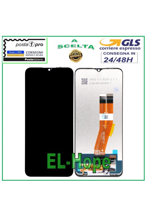 PANTALLA LCD PARA SAMSUNG GALAXY A02S SM A025G PANTALLA TÁCTIL MONTADA CRISTAL NEGRO