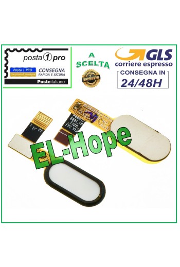 Botón Home plano con sensor de huellas dactilares para Wiko Ufeel Lite 4G, color blanco