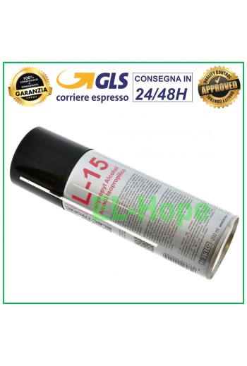 LIMPIADOR EN SPRAY DE ALCOHOL ISOPROPÍLICO LIMPIEZA DE CONTACTOS 200 ml L-15 DUE CI