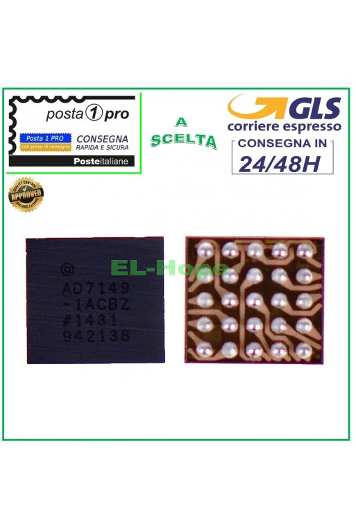 Chip IC BGA U10 AD7149 con identificación de huellas dactilares y botón de inicio para Apple iPhone 7 y 7 Plus
