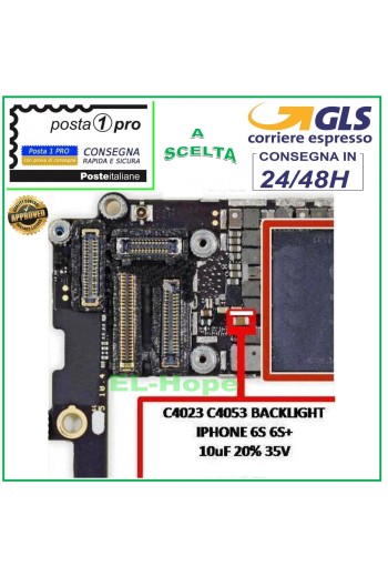 FILTRO DE CONDENSADOR DE LUZ DE FONDO IC CHIP C4023 IPHONE 6S 6S+ 10 uF 35 V 