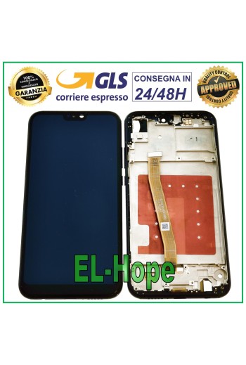 MARCO DE PANTALLA LCD PARA HUAWEI P20 LITE ANE-LX1 PANTALLA TÁCTIL DE VIDRIO NEGRO