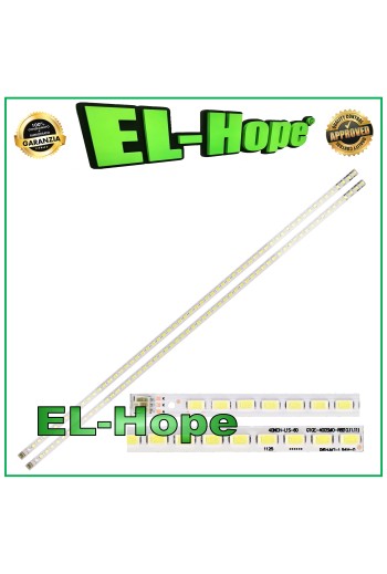 KIT DE 2 BARRAS DE 60 LEDS PARA TV DE 40 TOSHIBA SLED-2011SGS40-5630-60-H1 G1GE-400SMO-R6