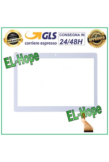 TABLETA DE VIDRIO CON PANTALLA TÁCTIL SANNUO K101 PLANA CÓDIGO HN 1045-FPC-V2 BLANCA