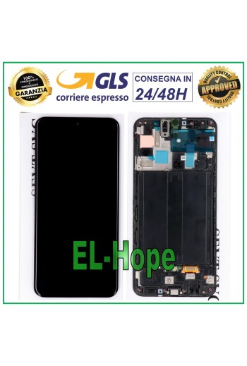 MARCO DE PANTALLA LCD 100% ORIGINAL SAMSUNG GALAXY A50 SM A505F VIDRIO DE PANTALLA TÁCTIL