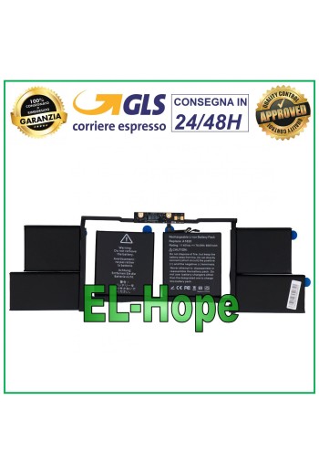 Batería de repuesto A1820 para Apple MacBook Pro 15 2016 2017 A1707 6667 mAh
