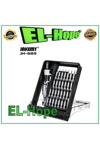JUEGO DE HERRAMIENTAS JAKEMY JM-8189A SET 32 PUNTAS DE DESTORNILLADOR DESTORNILLADOR TORX PROFESIONAL