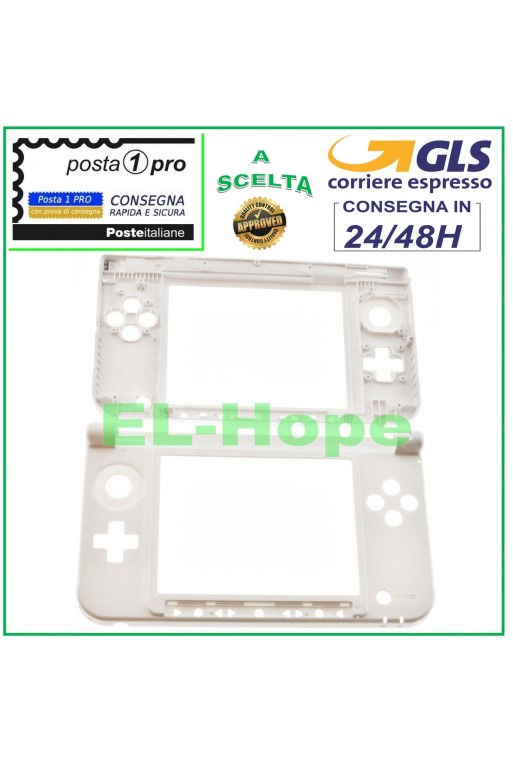 CUBIERTA INFERIOR DE REPUESTO PARA LA BISAGRA DE LA CARCASA DE NINTENDO 3DS XL BLANCA