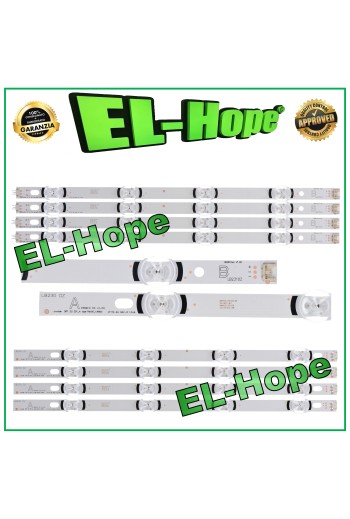 KIT DE 8 BARRAS DE 4 TIRAS LED PARA TV DE 39 LG DRT 3.0 Rev00 LB230 TIPO A / LB231 TIPO B 