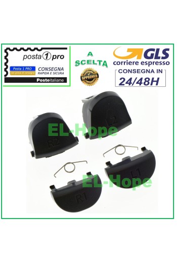 SET DE BOTONES PEGATINAS DE REPUESTO L1 L2 R1 R2 + MUELLES PARA CONTROL PS4 PRO JDM-040