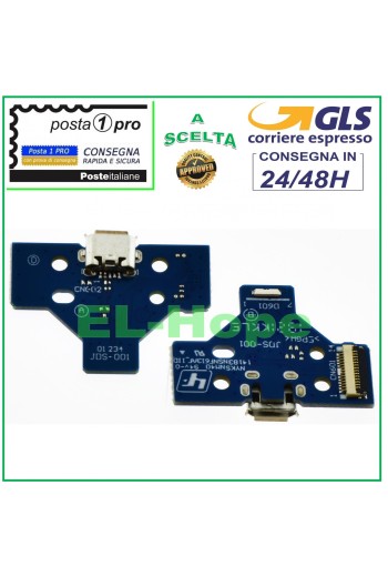 Conector de carga micro USB PCB de 14 pines JDS-001 para mando de Sony PS4