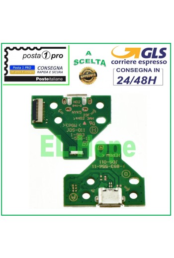 Conector de carga micro USB PCB de 12 pines JDS-011 para mando de Sony PS4