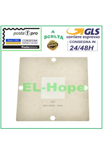MODELO DE PLANTILLA 90X90 PARA XBOX XBOX360 CPU 0.6mm K001 BGA REBALLING REWORK GPU 