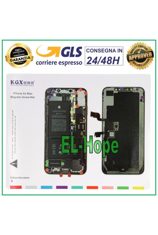 ALFOMBRILLA MAGNÉTICA PARA TORNILLOS ILUSTRADA PARA DESMONTAR TORNILLOS DE APPLE IPHONE XS MAX