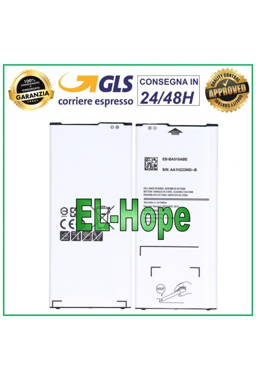 BATERÍA EB-BA510ABE PARA SAMSUNG GALAXY A5 2016 SM-A510F 2900 mAh IGUAL A LA ORIGINAL