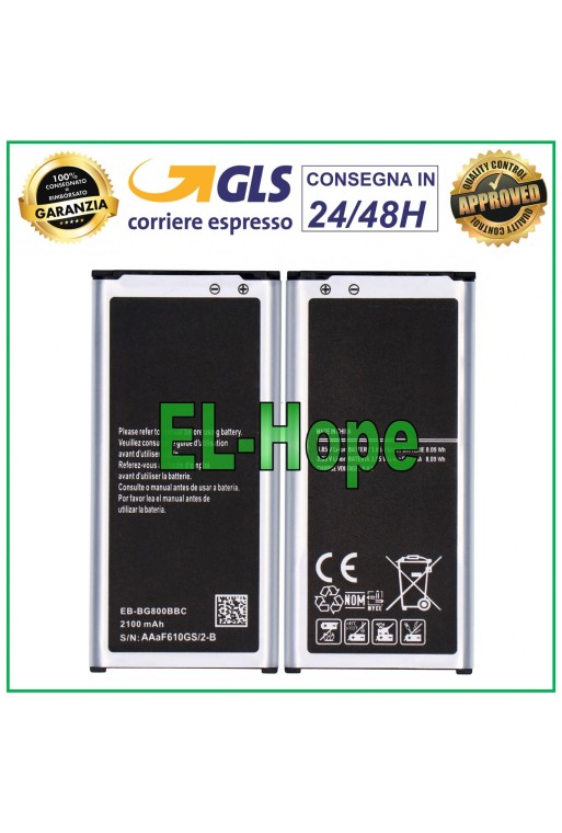 Batería EB-BG800BBC BG800BBE para Samsung Galaxy S5 Mini SM G800 G800F 2100 mAh