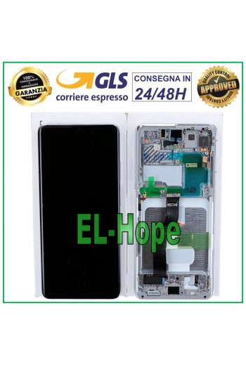 MARCO ORIGINAL PANTALLA LCD SAMSUNG GALAXY S21 ULTRA SM-G998 PANTALLA TÁCTIL PLATA