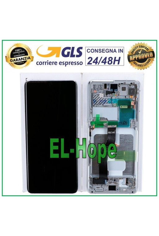 MARCO ORIGINAL PANTALLA LCD SAMSUNG GALAXY S21 ULTRA SM-G998 PANTALLA TÁCTIL PLATA