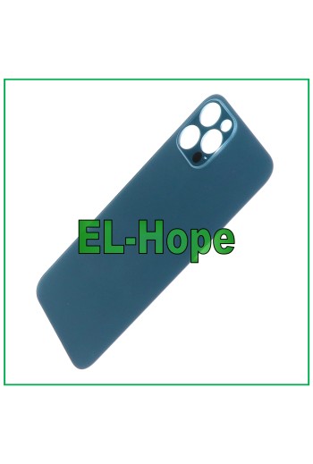 CUBIERTA TRASERA DE BATERÍA DE CRISTAL PARA IPHONE 12 PRO BIG HOLE AZUL PACÍFICO