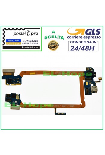 Conector de carga plano flexible micro USB para LG D802 G2 + base de carga para micrófono