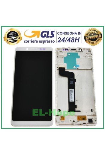 PANTALLA + MARCO LCD PARA XIAOMI REDMI NOTE 5 M1803E7SG PANTALLA TÁCTIL CRISTAL BLANCO