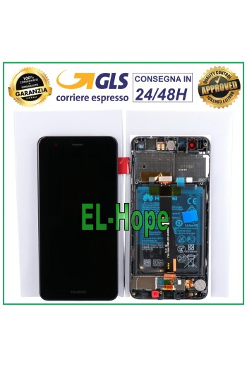 PANTALLA LCD TÁCTIL MARCO + BATERÍA ORIGINAL HUAWEI NOVA CAN-L11 NEGRO