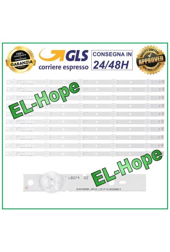 KIT 10 BARRAS DE TIRAS LED PARA TV 40 SONY SVG400A81-REV3-121114 KDL40R450A KDL40R473A