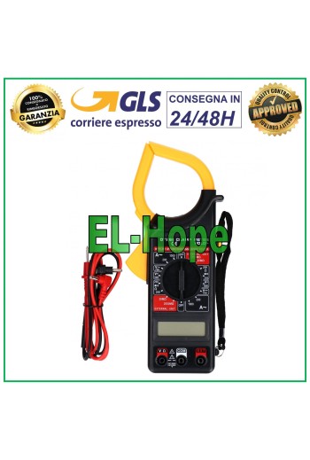 PINZA AMPERIMÉTRICA MULTÍMETRO DIGITAL LCD PROFESIONAL DT266 PAR DE SONDAS