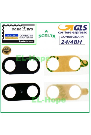CRISTAL LENTE CÁMARA TRASERA HUAWEI P20 EML-L09 + ADHESIVO DOBLE CARA