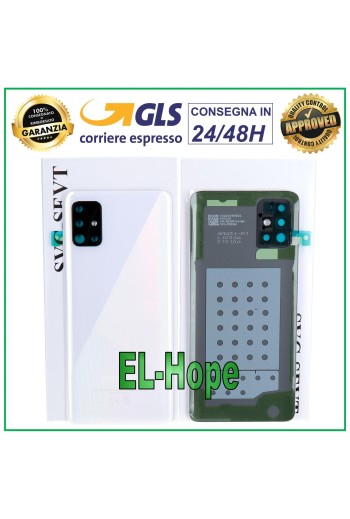 TAPA DE BATERÍA ORIGINAL SAMSUNG GALAXY A51 SM-A515 TAPA TRASERA BLANCA