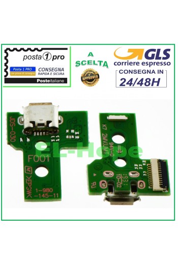 Conector de carga micro USB PCB de 12 pines JDS-030 para mando de Sony PS4