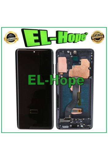 PANTALLA LCD CON MARCO OLED PARA SAMSUNG GALAXY S20 PLUS SM G985 G986 CRISTAL NEGRO TÁCTIL