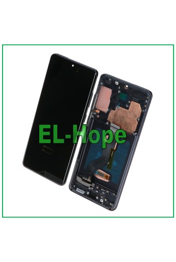 PANTALLA LCD CON MARCO OLED PARA SAMSUNG GALAXY S20 PLUS SM G985 G986 CRISTAL NEGRO TÁCTIL