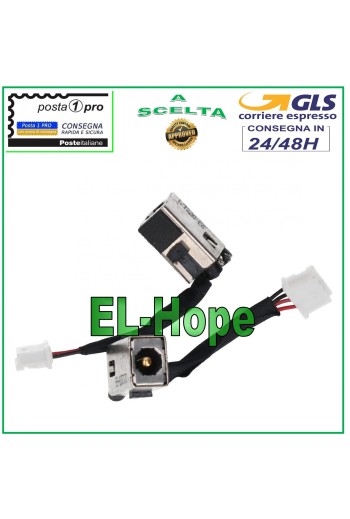 Conector de alimentación de CC PJ320 para portátil HP MINI 210, conector de carga flexible