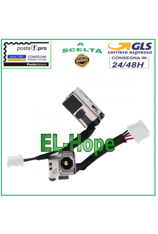 Conector de alimentación de CC PJ320 para portátil HP MINI 210, conector de carga flexible