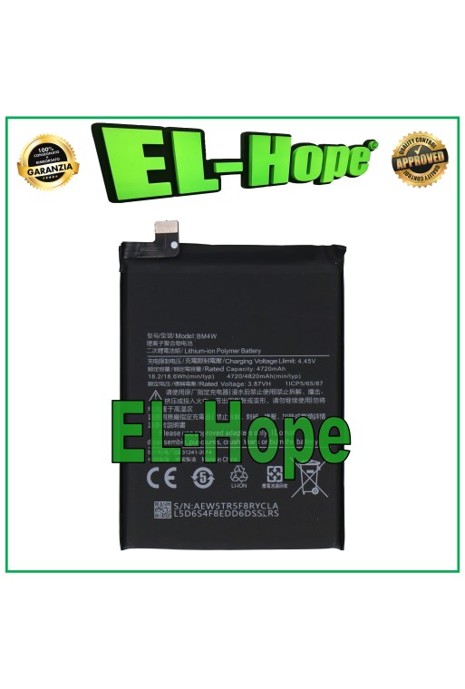 BATERÍA BM4W PARA XIAOMI Mi 10T LITE 5G M2007J17G 4820 mAh IGUAL A LA ORIGINAL