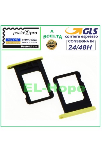 RANURA PARA TARJETA SIM PARA SOPORTE DE TARJETA NANO SIM PARA APPLE IPHONE 5C AMARILLO
