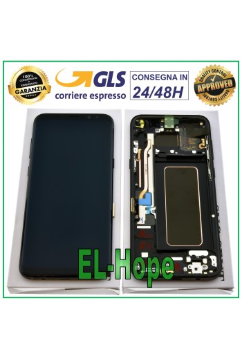 MARCO ORIGINAL PANTALLA LCD SAMSUNG GALAXY S8+ PLUS SM-G955 F PANTALLA TÁCTIL NEGRO