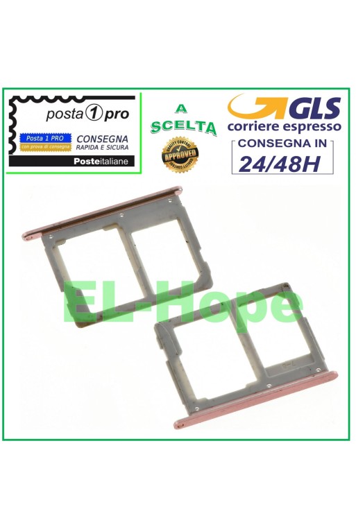 COMPARTIMENTO PARA RANURA DE TRANSPORTE DE TARJETA NANO SIM TARJETA SD SAMSUNG GALAXY A3 2016 SM A310 F ROSA