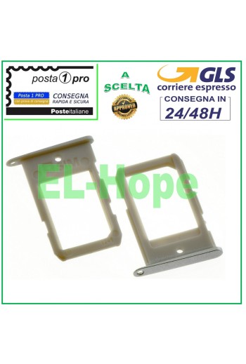 TARJETA PORTATILES CON RANURA PARA CARRITO NANO SIM SAMSUNG GALAXY S6 EDGE SM G925 F PLATA
