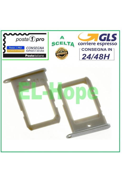 TARJETA PORTATILES CON RANURA PARA CARRITO NANO SIM SAMSUNG GALAXY S6 EDGE SM G925 F PLATA