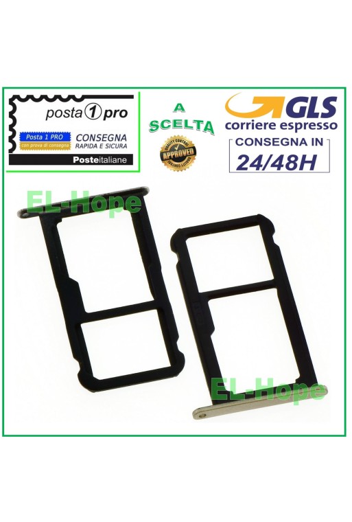 COMPARTIMENTO PARA CARTUCHO DE RANURA NANO SIM MICRO SD HUAWEI P8 LITE 2017 PRA-LX1 ORO ORO