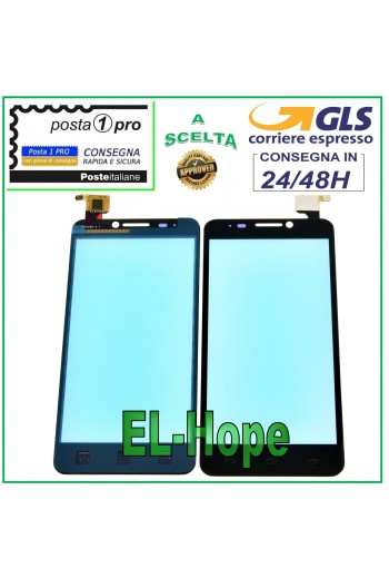 PANTALLA TÁCTIL DE VIDRIO ALCATEL POP IDOL OT 6030 OT-6030D DIGITALIZADOR NEGRO