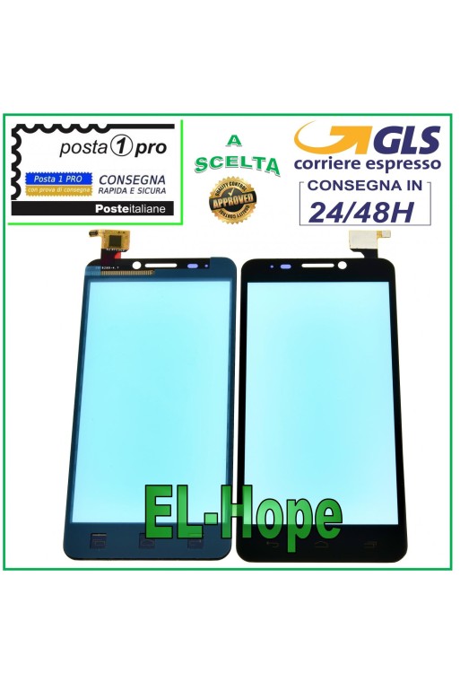 PANTALLA TÁCTIL DE VIDRIO ALCATEL POP IDOL OT 6030 OT-6030D DIGITALIZADOR NEGRO