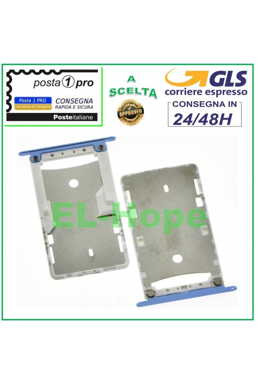 RANURA CARRIL LECTOR COMPARTIMENTO TARJETA MICRO SIM + SD XIAOMI REDMI NOTE 4X AZUL